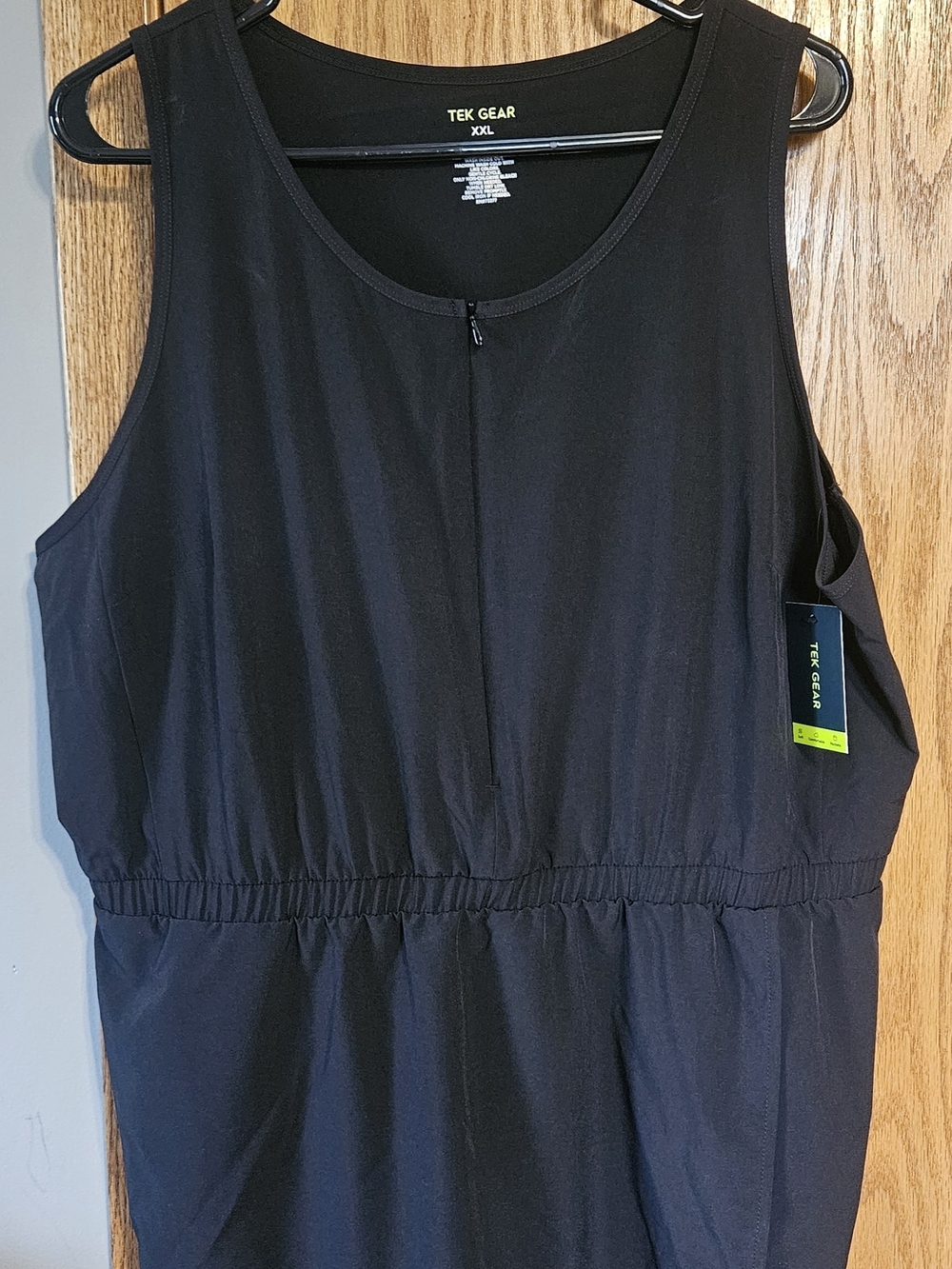 tek gear Black Sleeveless Active Jumpsuit with Front Zip